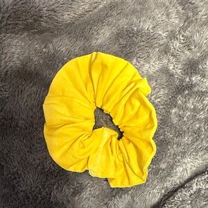 Bright yellow normal sized hair scrunchie!